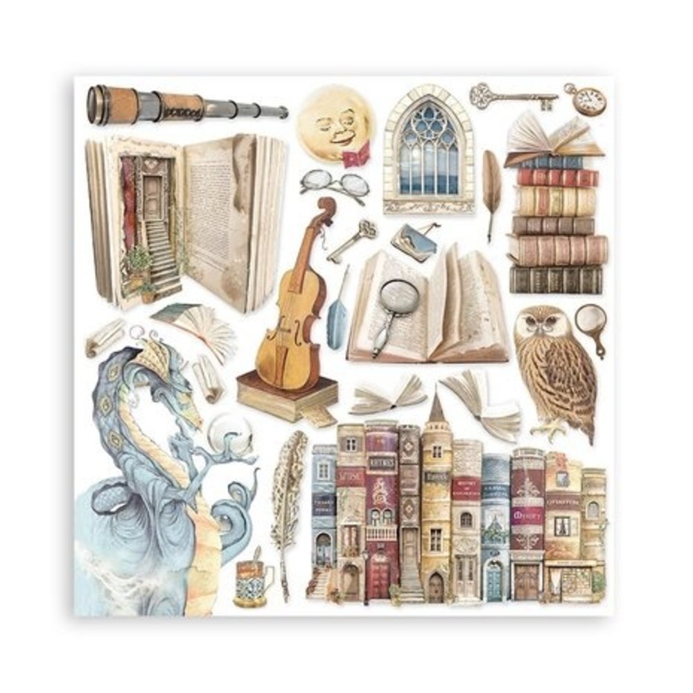 Stamperia Vintage Library 12x12 Inch Paper Pack (SBBL132) Stamperia Vintage Library 12x12 Inch Paper Pack (SBBL132)