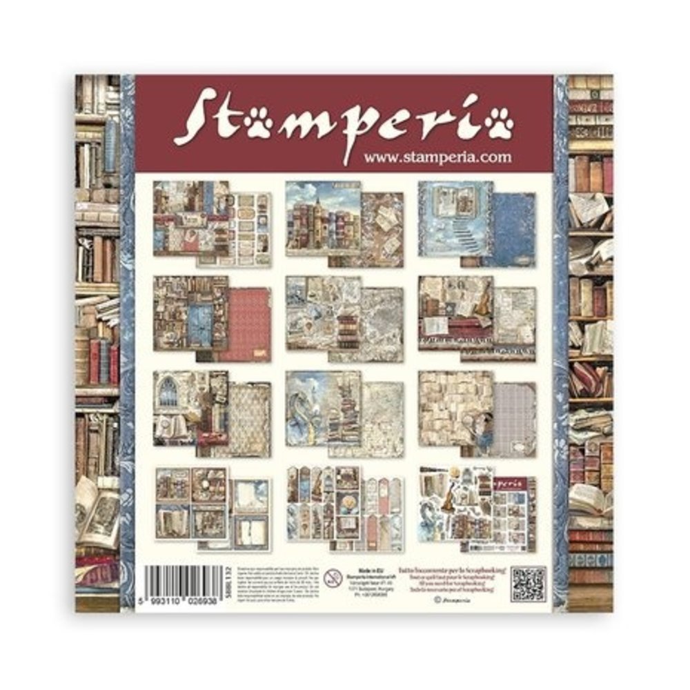Stamperia Vintage Library 12x12 Inch Paper Pack (SBBL132) Stamperia Vintage Library 12x12 Inch Paper Pack (SBBL132)