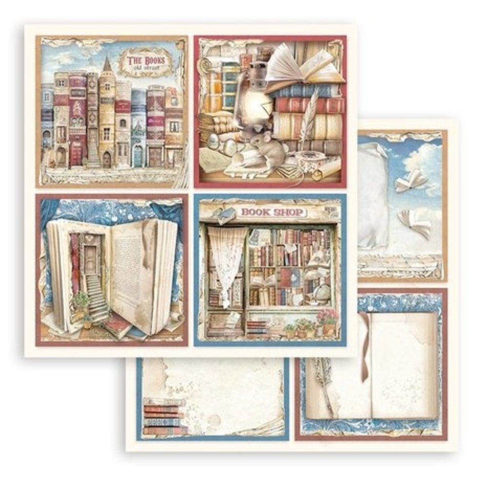 Stamperia Vintage Library 8x8 Inch Paper Pack (SBBS80) Stamperia Vintage Library 8x8 Inch Paper Pack (SBBS80)