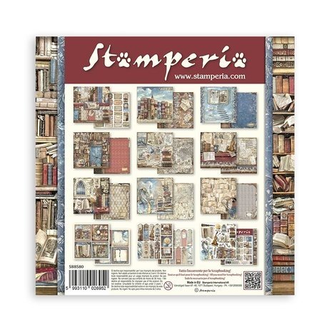 Stamperia Vintage Library 8x8 Inch Paper Pack (SBBS80) Stamperia Vintage Library 8x8 Inch Paper Pack (SBBS80)