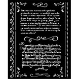 Stamperia Vintage Library Thick Stencil 20x25cm Letters (KSTD132)