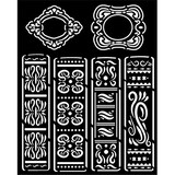 Stamperia Vintage Library Thick Stencil 20x25cm Books (KSTD134)