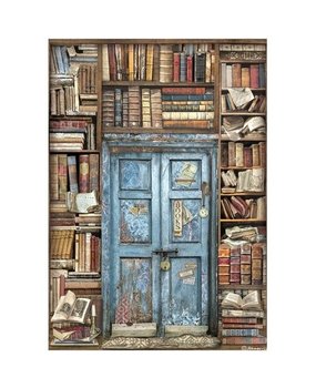 Stamperia Vintage Library Door Rice Paper A4 (DFSA4753) Stamperia Vintage Library Door Rice Paper A4 (DFSA4753)