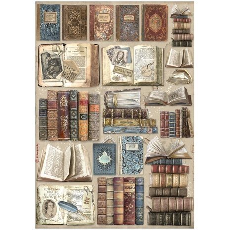 Stamperia Vintage Library Rice Paper Selection A4 (DFSA4XVL) Stamperia Vintage Library Rice Paper Selection A4 (DFSA4XVL)