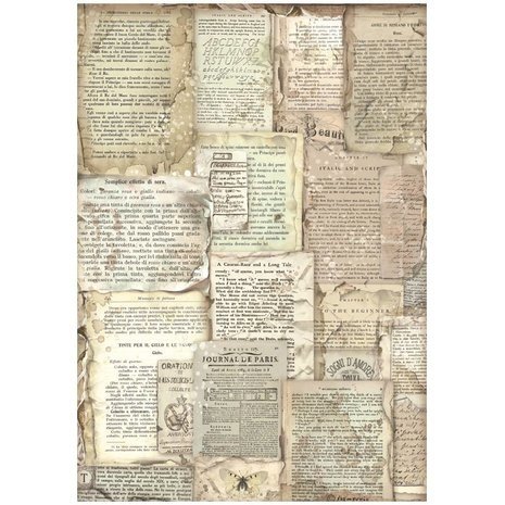 Stamperia Vintage Library Rice Paper Selection A4 (DFSA4XVL) Stamperia Vintage Library Rice Paper Selection A4 (DFSA4XVL)
