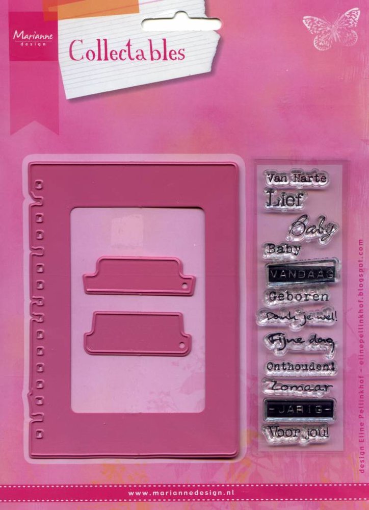 Marianne Design Collectable Tab With Text NL (COL1314) Marianne Design Collectable Tab With Text NL (COL1314)