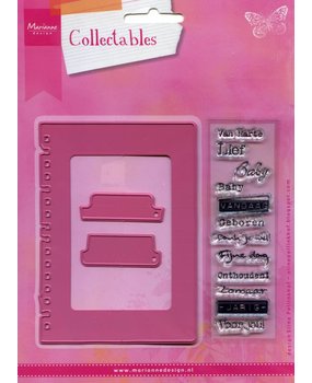 Marianne Design Collectable Tab With Text NL (COL1314) Marianne Design Collectable Tab With Text NL (COL1314)