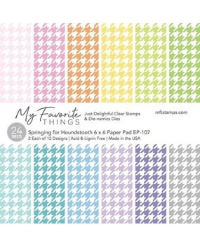 My Favorite Things Springing for Houndstooth 6x6 Inch Paper Pad (EP-107)