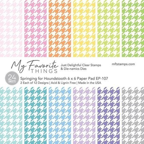 My Favorite Things Springing for Houndstooth 6x6 Inch Paper Pad (EP-107)