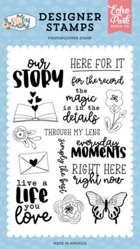 Echo Park Our Story Matters Here For It Clear Stamps (MSM317043) Echo Park Our Story Matters Here For It Clear Stamps (MSM317043)