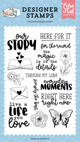 Echo Park Our Story Matters Here For It Clear Stamps (MSM317043) Echo Park Our Story Matters Here For It Clear Stamps (MSM317043)