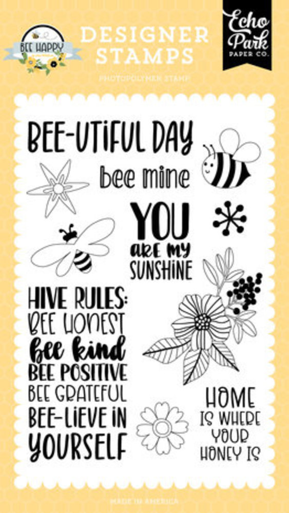 Echo Park Bee Happy Hive Rules Clear Stamps (BH319043) Echo Park Bee Happy Hive Rules Clear Stamps (BH319043)