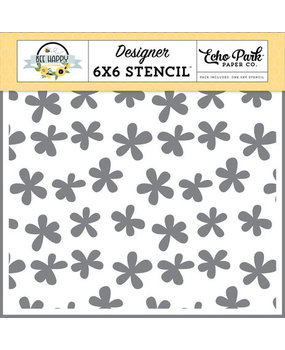 Echo Park Bee Happy Friendly Flowers Stencil (BH319033) Echo Park Bee Happy Friendly Flowers Stencil (BH319033)