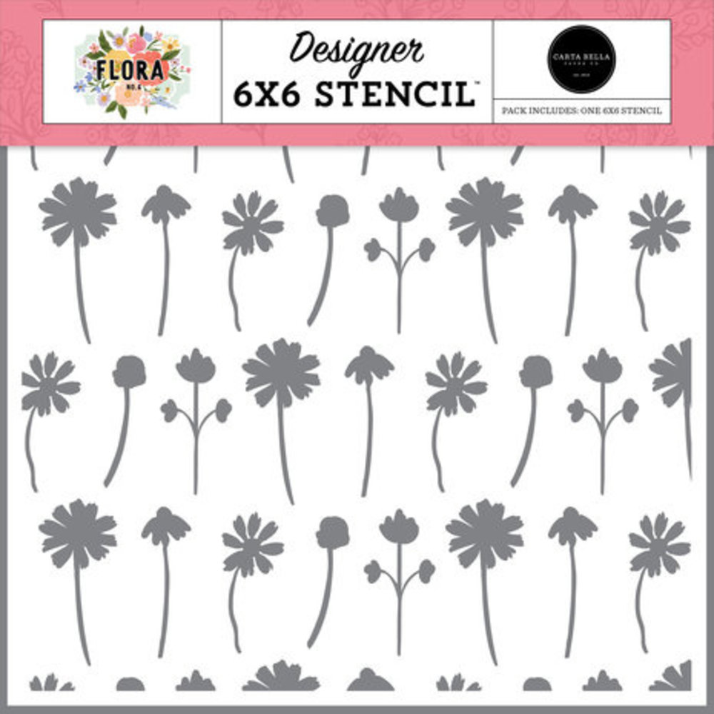 Carta Bella Flora No.6 Wildflower Stems Stencil (CBFRN316035)