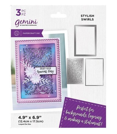 Gemini Deep Border Stylish Swirls Create-a-Card Dies (GEM-MD-CAD-STSW) Gemini Deep Border Stylish Swirls Create-a-Card Dies (GEM-MD-CAD-STSW)
