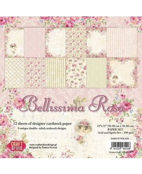 Craft & You Bellissima Rosa 12x12 Inch Paper Pack (CPS-BR30) Craft & You Bellissima Rosa 12x12 Inch Paper Pack (CPS-BR30)