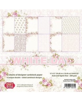 Craft & You White Day 12x12 Inch Paper Pack (CPB-WD30)