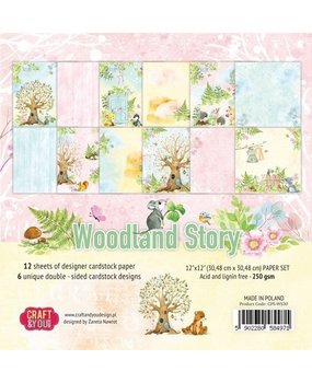 Craft & You Woodland Story 12x12 Inch Paper Pack (CPS-WS30)