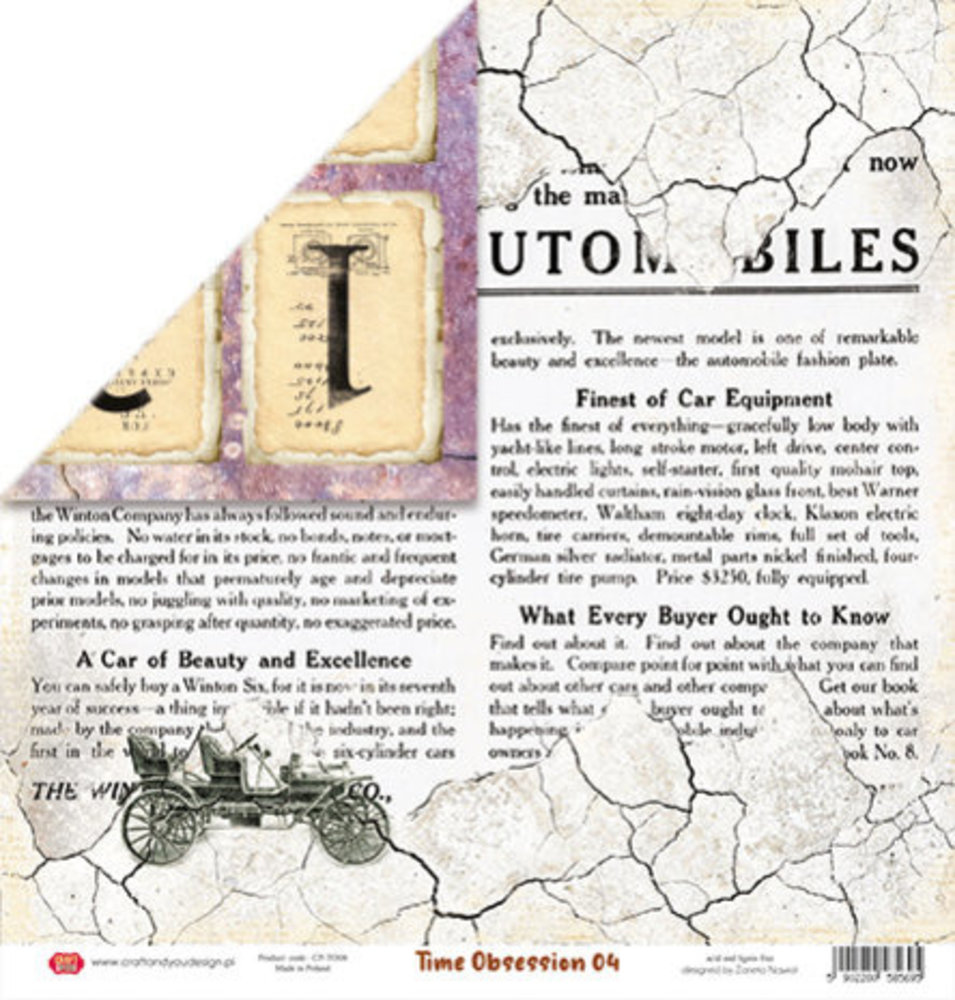 Craft & You Time Obsession 12x12 Inch Paper Pack (CPS-TO30)