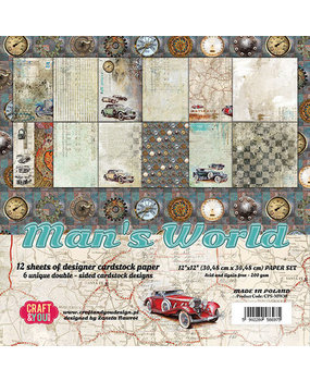 Craft & You Man's World 12x12 Inch Paper Pack (CPS-MAN30)
