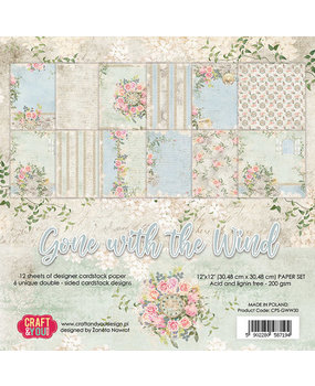 Craft & You Gone With The Wind 12x12 Inch Paper Pack (CPS-GWW30) Craft & You Gone With The Wind 12x12 Inch Paper Pack (CPS-GWW30)