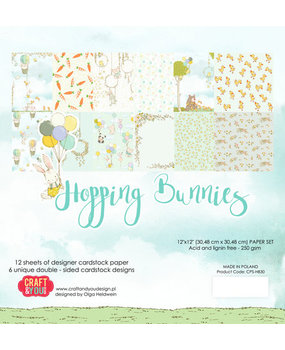 Craft & You Hopping Bunnies 12x12 Inch Paper Pack (CPS-HBU30)