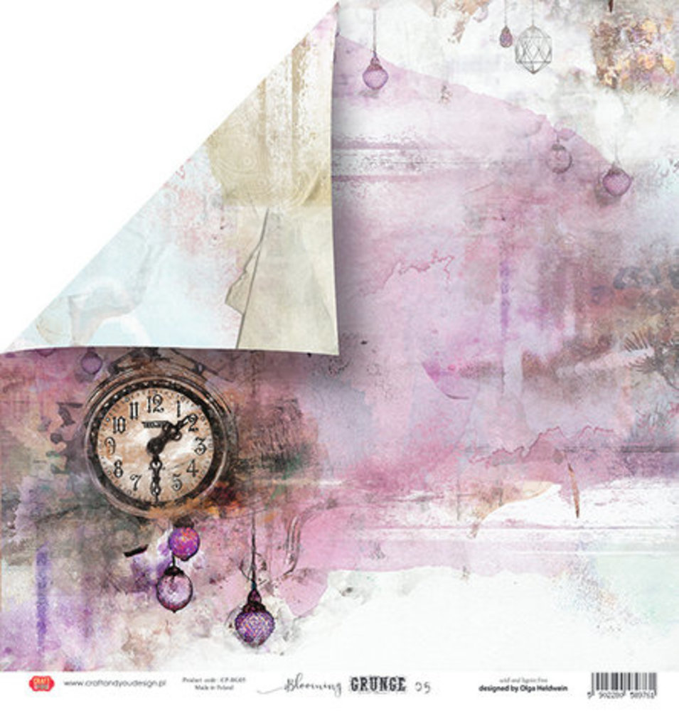 Craft & You Blooming Grunge 12x12 Inch Paper Pack (CPB-BG30)