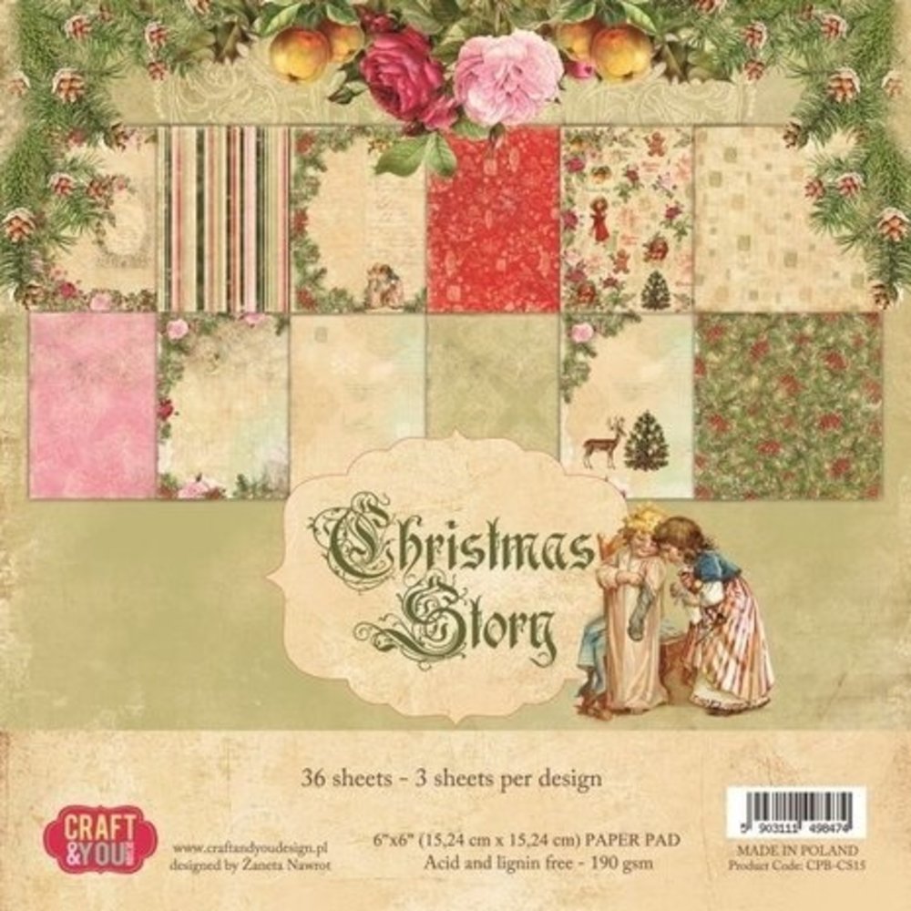 Craft & You Christmas Story 6x6 Inch Paper Pack (CPB-CS15) Craft & You Christmas Story 6x6 Inch Paper Pack (CPB-CS15)