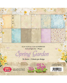 Craft & You Spring Garden 6x6 Inch Paper Pack (CPB-SG15)