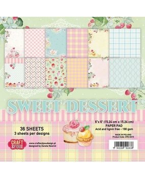 Craft & You Sweet Dessert 6x6 Inch Paper Pack (CPB-SD15) Craft & You Sweet Dessert 6x6 Inch Paper Pack (CPB-SD15)