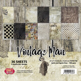 Craft & You Vintage Man 6x6 Inch Paper Pack (CPB-VM15)