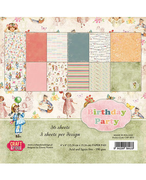 Craft & You Birthday Party 6x6 Inch Paper Pack (CPB-BP15) Craft & You Birthday Party 6x6 Inch Paper Pack (CPB-BP15)