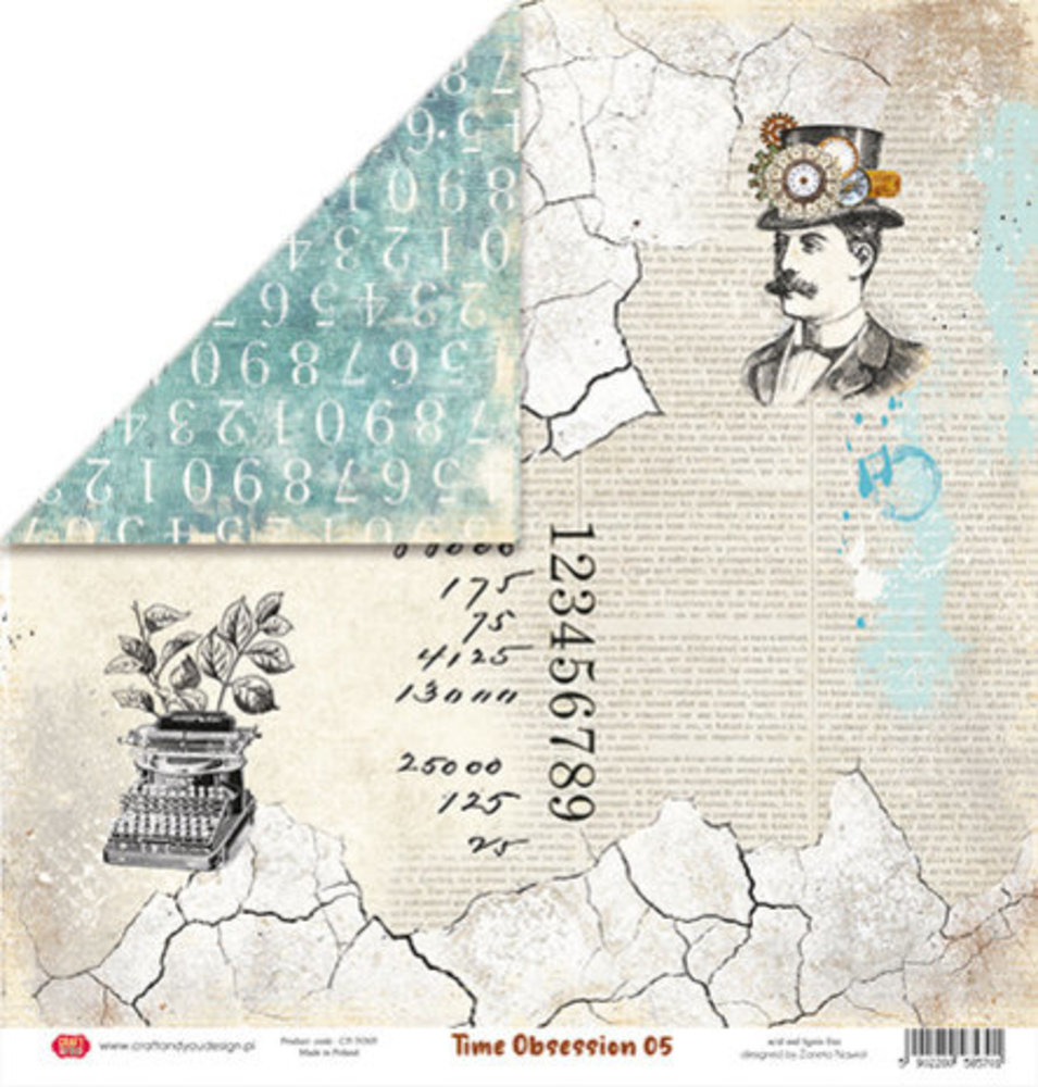 Craft & You Time Obsession 6x6 Inch Paper Pack (CPB-TO15)