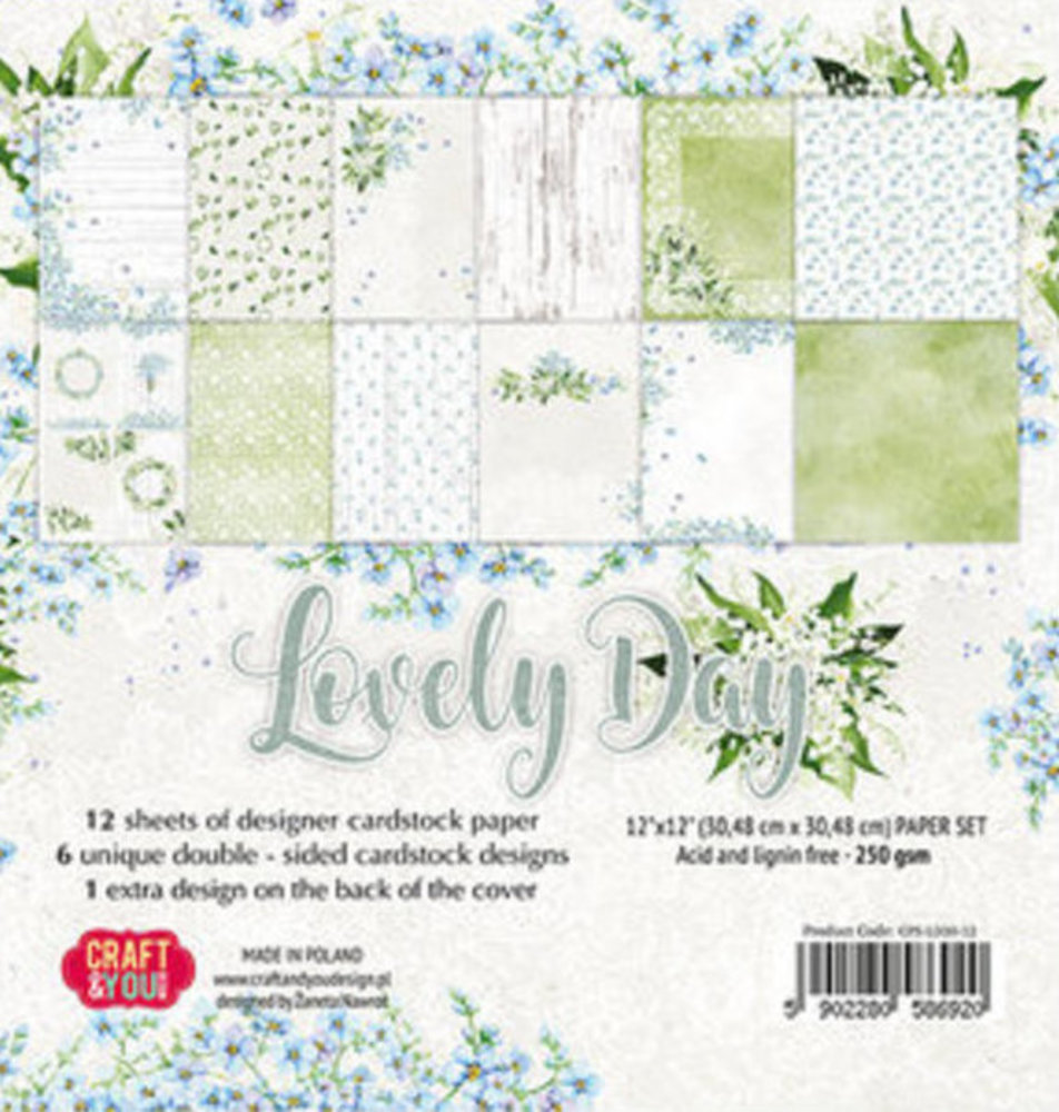 Craft & You Lovely Day 12x12 Inch Paper Pack (CPS-LD30-12)