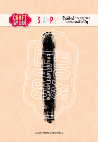 Craft & You Clear Stamp Merry Christmas 2 (CS009) Craft & You Clear Stamp Merry Christmas 2 (CS009)