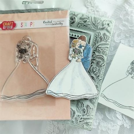 Craft & You Clear Stamp Happy Young Couple (CS019) Craft & You Clear Stamp Happy Young Couple (CS019)