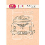 Craft & You Clear Stamp Wedding Car (CS020)