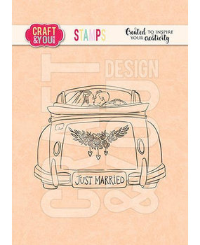 Craft & You Clear Stamp Wedding Car (CS020)