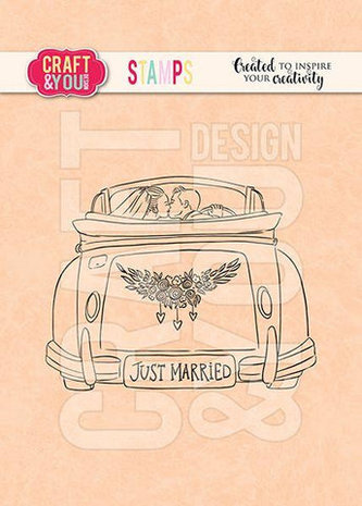 Craft & You Clear Stamp Wedding Car (CS020)