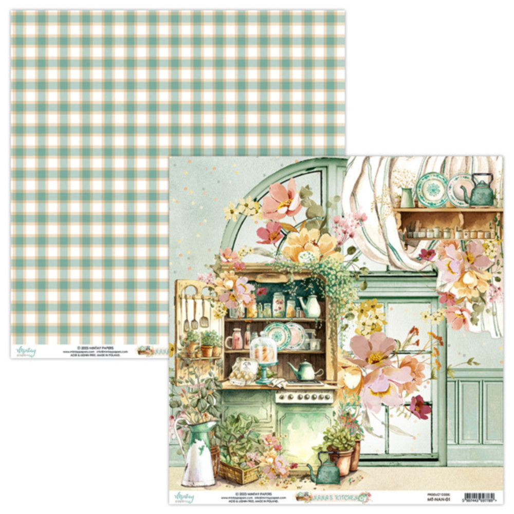 Mintay Nana's Kitchen 6x6 Inch Scrapbooking Paper Pad (MT-NAN-08)