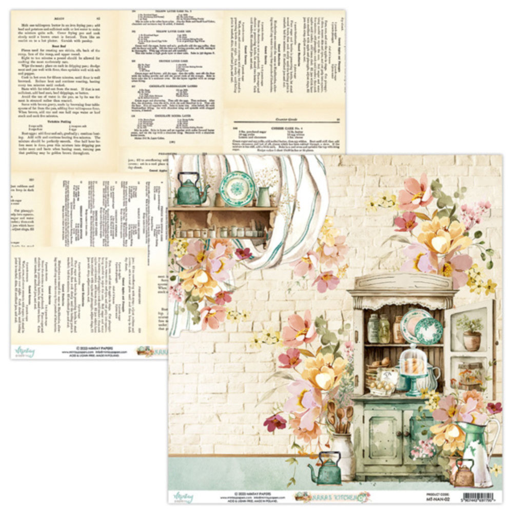 Mintay Nana's Kitchen 6x6 Inch Scrapbooking Paper Pad (MT-NAN-08)