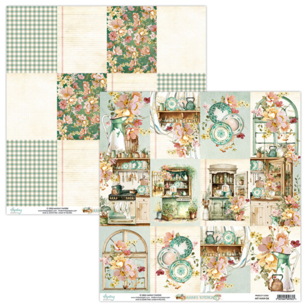 Mintay Nana's Kitchen 6x6 Inch Scrapbooking Paper Pad (MT-NAN-08)