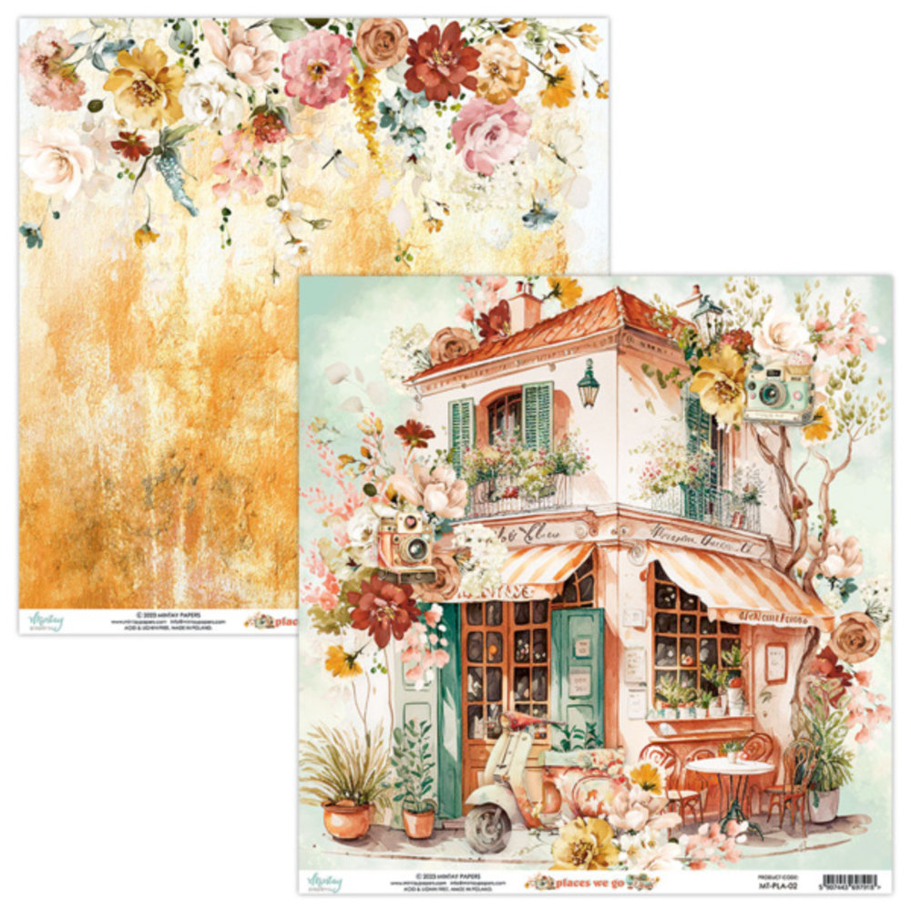Mintay Places We Go 12x12 Inch Scrapbooking Paper Set (MT-PLA-07)