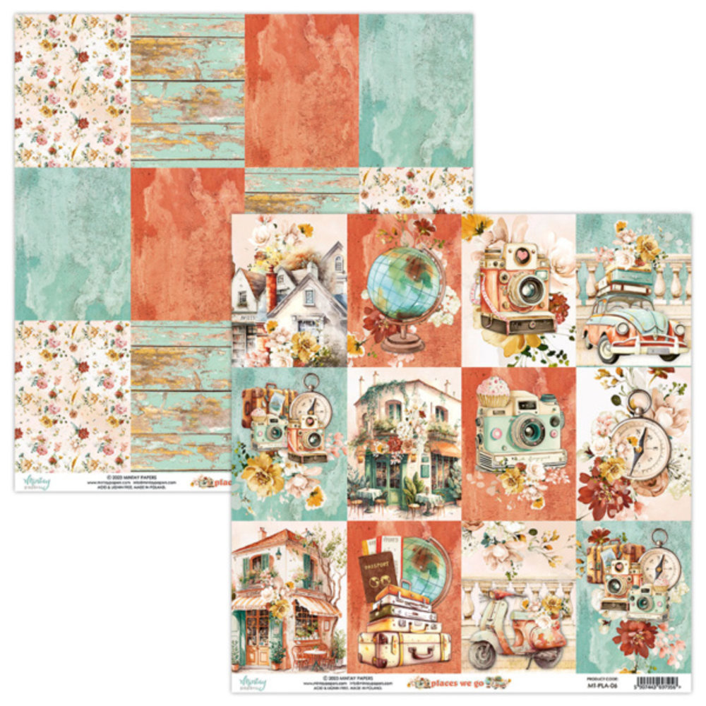 Mintay Places We Go 6x6 Inch Scrapbooking Paper Pad (MT-PLA-08)