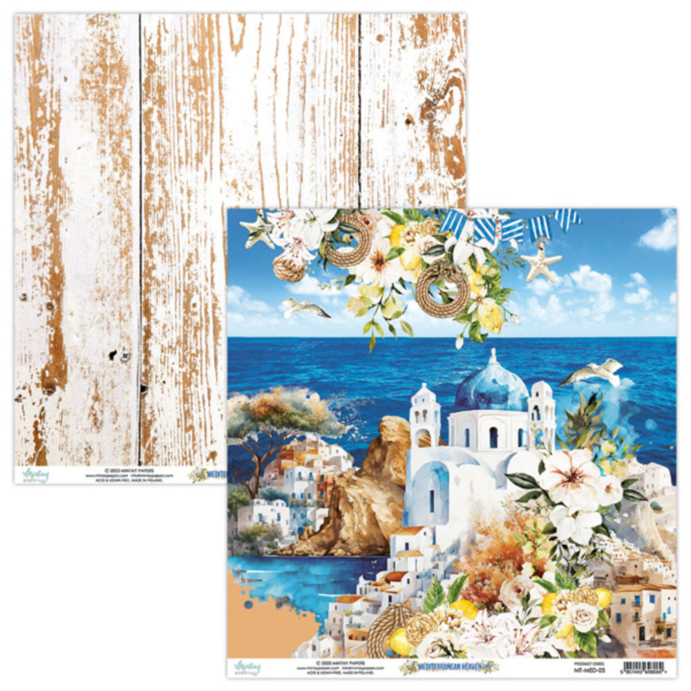 Mintay Mediterranean Heaven 6x6 Inch Scrapbooking Paper Pad (MT-MED-08) Mintay Mediterranean Heaven 6x6 Inch Scrapbooking Paper Pad (MT-MED-08)