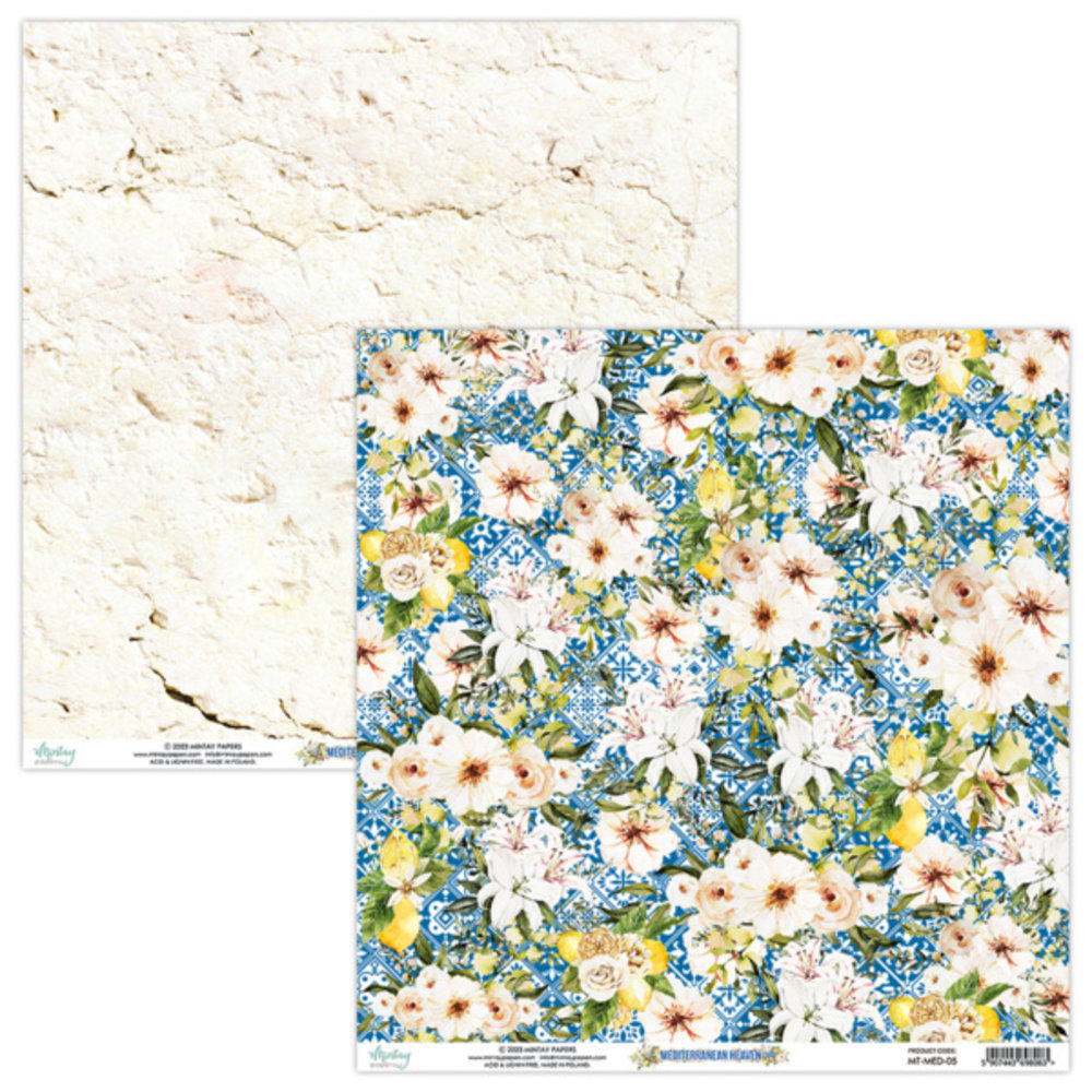 Mintay Mediterranean Heaven 6x6 Inch Scrapbooking Paper Pad (MT-MED-08) Mintay Mediterranean Heaven 6x6 Inch Scrapbooking Paper Pad (MT-MED-08)