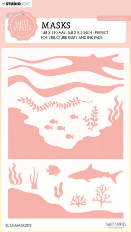 Studio Light Sweet Stories Masking Stencil Sea Scenery (SL-SS-MASK202)