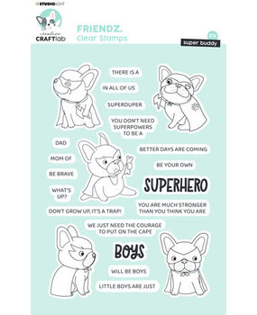 Creative Craftlab Friendz Clear Stamps Super Buddy (CCL-FR-STAMP468) Creative Craftlab Friendz Clear Stamps Super Buddy (CCL-FR-STAMP468)