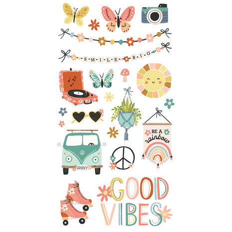 Simple Stories Boho Sunshine Chipboard Stickers (19916) Simple Stories Boho Sunshine Chipboard Stickers (19916)