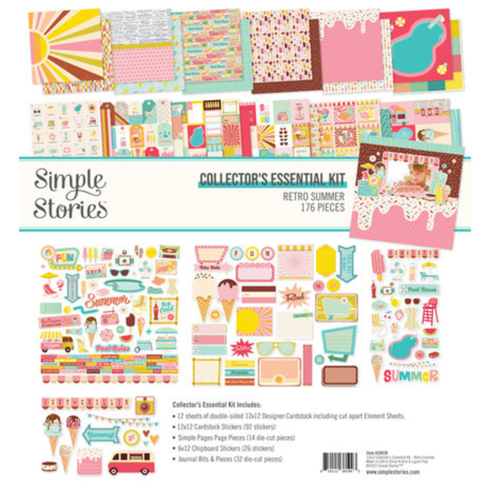 Simple Stories Retro Summer 12x12 Inch Collector's Essential Kit (20028) Simple Stories Retro Summer 12x12 Inch Collector's Essential Kit (20028)